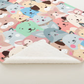 Veel kleurrijke Dogs Design Sherpa Blanket Deken (3/4)