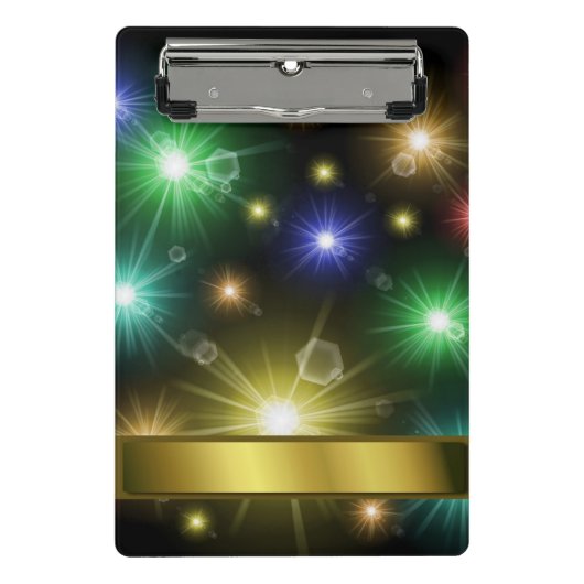 veel kleurrijke gloeiende lichten mini klembord (Voorkant)