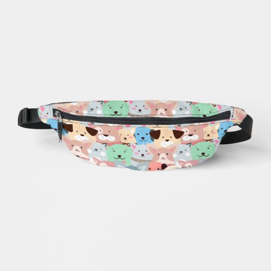 Veel kleurrijke honden all-over print Fanny Pack Heuptasje (Voorkant)