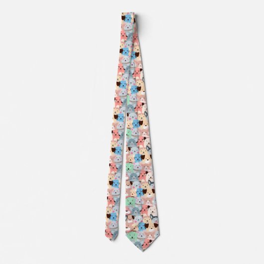 Veel kleurrijke honden Design Necktie Stropdas (Achterkant)
