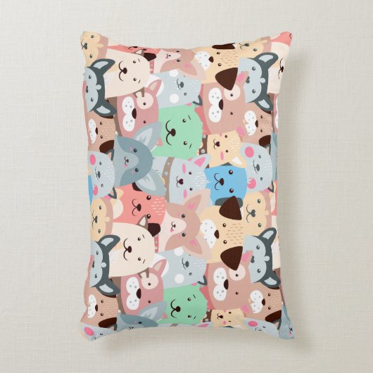 Veel kleurrijke honden ontwerpen Kinder bijkomstig Accent Kussen (Voorkant(Verticaal))