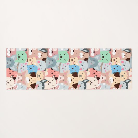 Veel kleurrijke honden ontwerpen Yoga Mat (Achterkant (horizontaal))