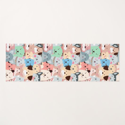 Veel kleurrijke honden ontwerpen Yoga Mat (Voorkant (horizontaal))