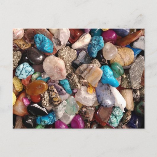 Veel kleurrijke interessante gepolijste rotsen briefkaart (Voorkant)