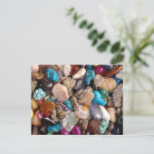 Veel kleurrijke interessante gepolijste rotsen briefkaart (Staand voorkant)