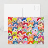 Veel kleurrijke katten | Gift voor patroonkeuken Briefkaart (Voorkant / Achterkant)