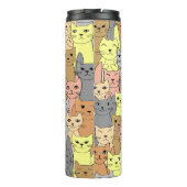 Veel kleurrijke katten ontwerpen thermische getumb thermosbeker (Achterkant)