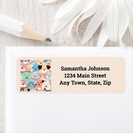 Veel kleurrijke logo's voor het ontwerp van honden etiket (Insitu)