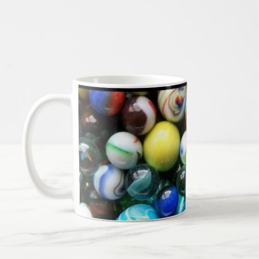 Veel kleurrijke marbles koffiemok (Links)