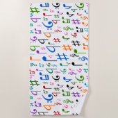 Veel kleurrijke Muzieknoten en Symbolen dragen han Strandlaken (Voorkant)