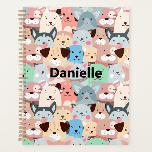 Veel kleurrijke ontwerpplanner voor honden planner (Voorkant)