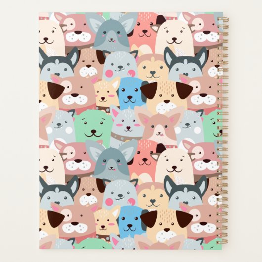Veel kleurrijke ontwerpplanner voor honden planner (Achterkant)
