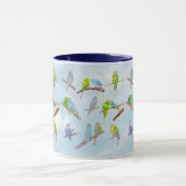 Veel kleurrijke paraketten - schattige kleine voge mok (Midden)