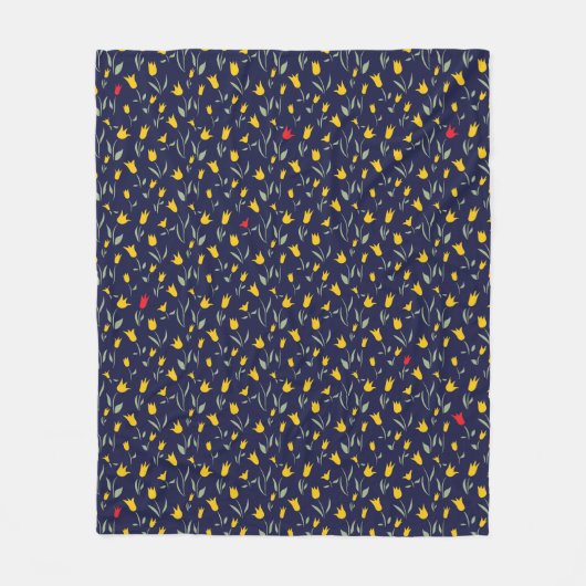 Veel kleurrijke tulpen fleece deken (Voorkant)