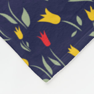 Veel kleurrijke tulpen fleece deken