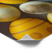 Veel kleurrijke versierde paaseieren poster (Hoek)