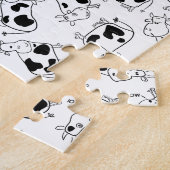 Veel koeien die puzzle zagen legpuzzel (Zijkant)