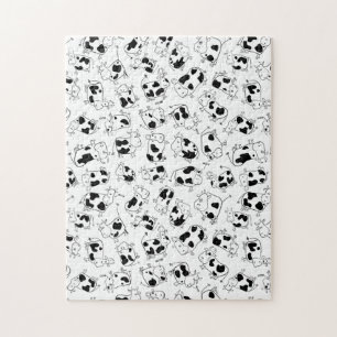 Veel koeien die puzzle zagen legpuzzel