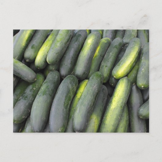 Veel komkommers te koop briefkaart (Voorkant)