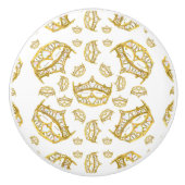 Veel koningin van hartengoud kroon tiara knob keramische knop (Voorkant)