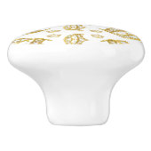 Veel koningin van hartengoud kroon tiara knob keramische knop (Zijkant)