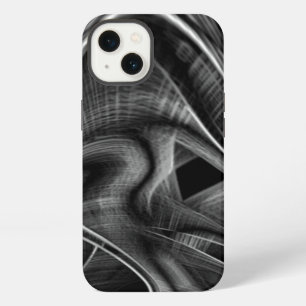 Veel krom met grijze groeven in zwarte achtergrond iPhone 13 hoesje