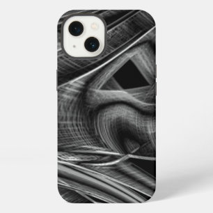 Veel krom met grijze groeven in zwarte achtergrond iPhone 13 hoesje
