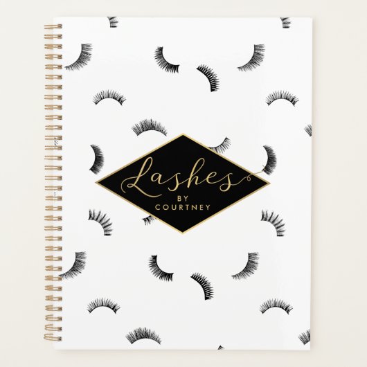 Veel Lashes Patroon Salon Afsprakenboek Planner (Voorkant)