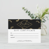 Veel Lashes Pattern Black/Gold Gift Certificate (Staand voorkant)