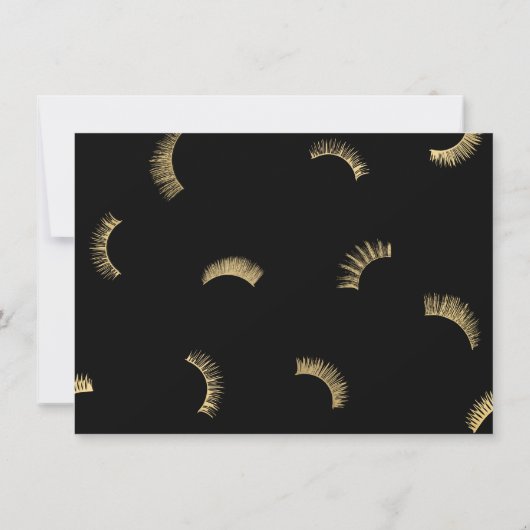 Veel Lashes Pattern Black/Gold Gift Certificate (Achterkant)