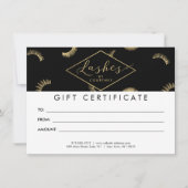 Veel Lashes Pattern Black/Gold Gift Certificate (Voorkant)