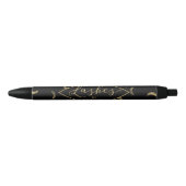 Veel Lashes Pattern Black/Gold persoonlijke Zwarte Inkt Pen (Voorkant)