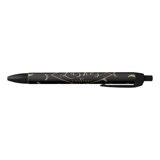 Veel Lashes Pattern Black/Gold persoonlijke Zwarte Inkt Pen (Bodem)