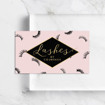 Veel Lashes Pattern Lash Salon Pink/Black/Gold