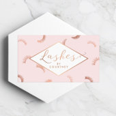 Veel Lashes Pattern Lash Salon Pink/Roos Gold Visitekaartje