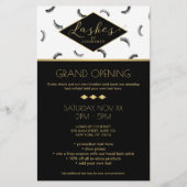 Veel Lashes Pattern Lash Salon White/Black/Gold Flyer (Voorkant)