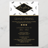 Veel Lashes Pattern Lash Salon White/Black/Gold Flyer (Voorkant)
