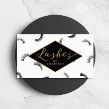 Veel Lashes Pattern Lash Salon White/Black/Gold