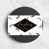 Veel Lashes Pattern Lash Salon White/Black/Gold Visitekaartje