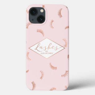 Veel Lashes Pattern Pink/Roos Gold Specialized Case-Mate iPhone Case