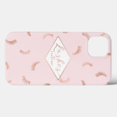 Veel Lashes Pattern Pink/Roos Gold Specialized Case-Mate iPhone Case (Achterkant (horizontaal))