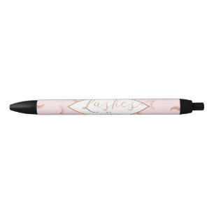 Veel Lashes Pattern Pink/Roos Gold Specialized Zwarte Inkt Pen