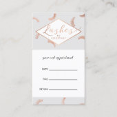 Veel Lashes Salon Grey/Roos Gold Afspraak Afsprakenkaartje (Voorkant)