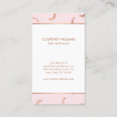 Veel Lashes Salon Pink/Roos Gold Afspraak Afsprakenkaartje (Achterkant)