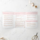 Veel Lashes Salon Roze/Roos Gouden Brochure Drieluik Kaart (Binnen)