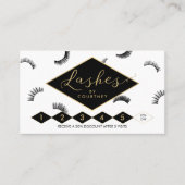 Veel Lashes Salon Wit/Zwart/Goud Loyaliteit Klantenkaartje (Voorkant)