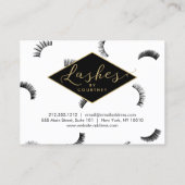 Veel Lashes Salon Wit/Zwart Nazorg Kaart Visitekaartje (Achterkant)