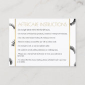 Veel Lashes Salon Wit/Zwart Nazorg Kaart Visitekaartje (Voorkant)