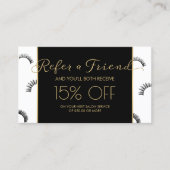 Veel Lashes Salon Wit/Zwart Verwijzing (Voorkant)