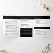 Veel Lashes Salon Zwart/Goud Brochure Drieluik Kaart (Binnen)